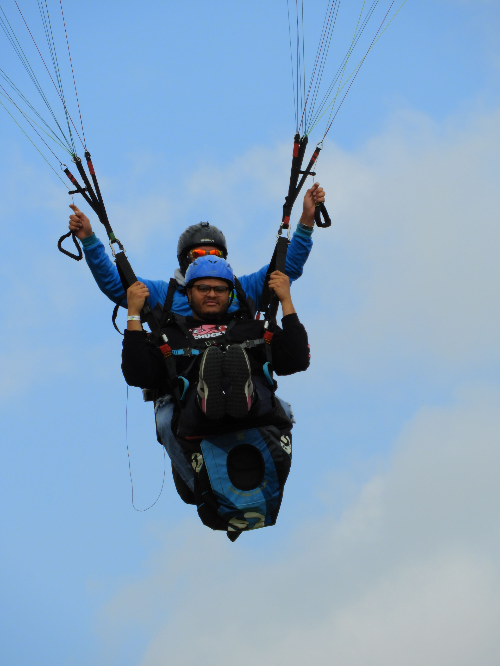 Vista del vuelo en parapente